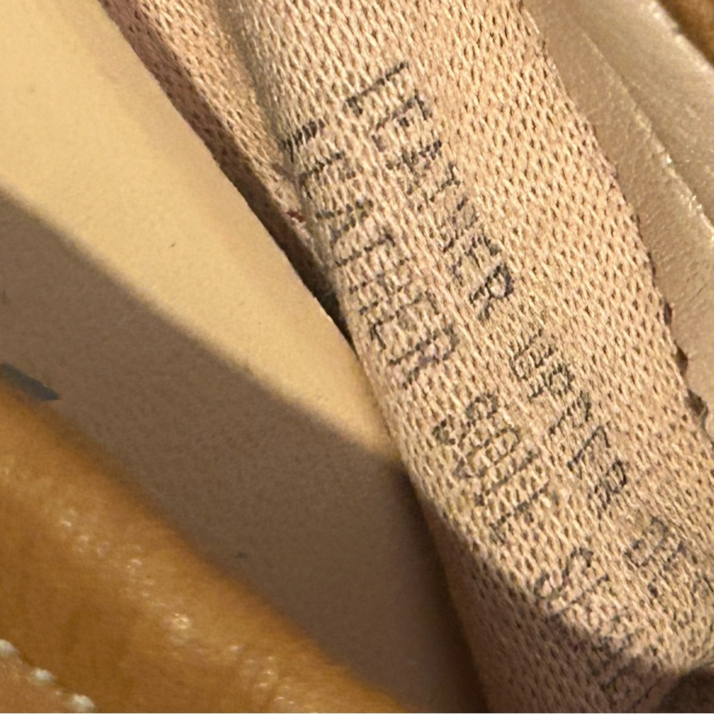 Ferca 81 Thi Tone Made in Italy Leather Ballet Flats Orange Yellow & Tan Size 39 - Picture 6 of 8